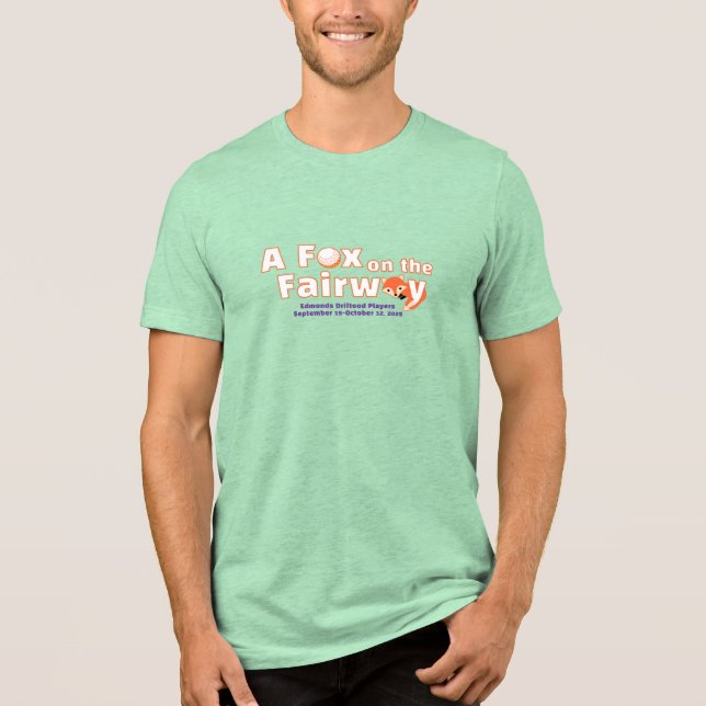 "A" Räv på Fairway - Herr - Grön skjorta T Shirt (Framsida)