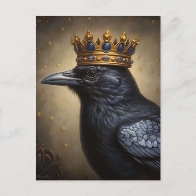 A Raven i Krona Vykort (Framsida)