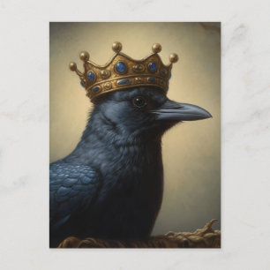 A Raven i Krona Vykort