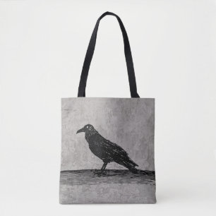 A Raven Tote Bag Tygkasse