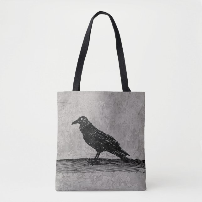 A Raven Tote Bag Tygkasse (Framsida)