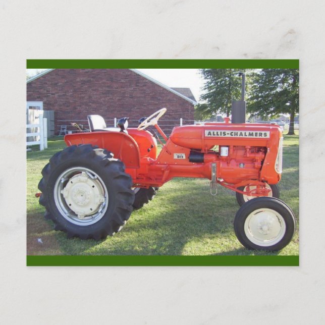 A Real Man's Maskin - 1967 Allis-Chalmers Vykort (Framsida)