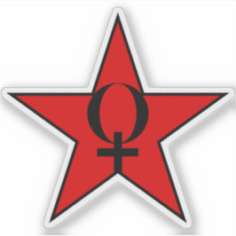 A Red Star of Anarcha-Feminism v3 Klistermärken