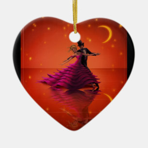 A Red Waltz Julgransprydnad Keramik
