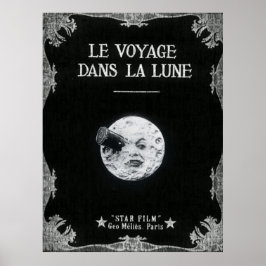 A Resa till Måne eller Le Voyage dans la Lune Retr Poster