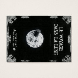 A Resa till Måne Vintage Retro Fransk Cinema Visitkort