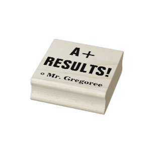 "A+ RESULTAT!" Rekommendation Rubber Frimärke Stämpel