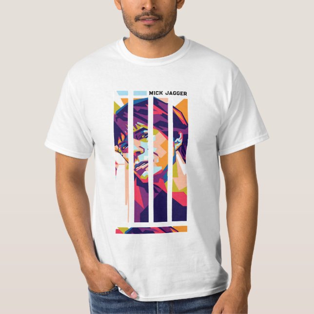 A retro-inspired tribute to Mick Jagger — timeless T Shirt (Framsida)