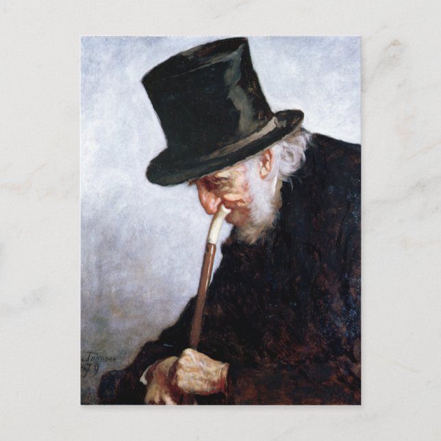 A Retrött Sea Kapten från Massachusetts 1879 Vykort (Framsida)