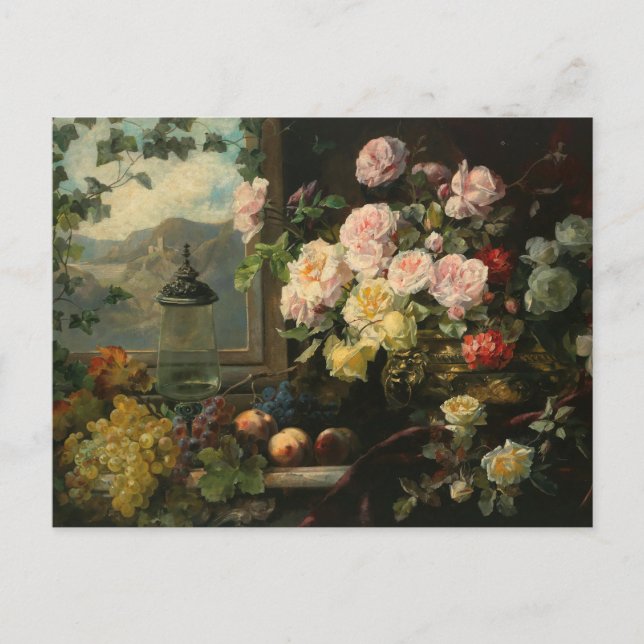 A Rik Bouquet of Flowers | Franz Xaver Birkinger Vykort (Framsida)