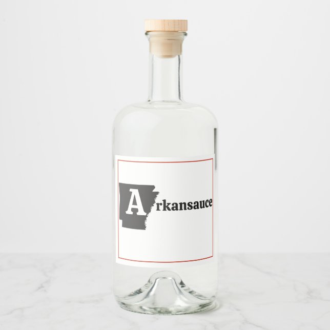 A rkansauce spritflaskor etikett (Framsida)