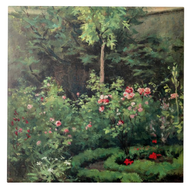 A Ro Garden, bra konst av Camille Pissarro Kakelplatta (Framsidan)