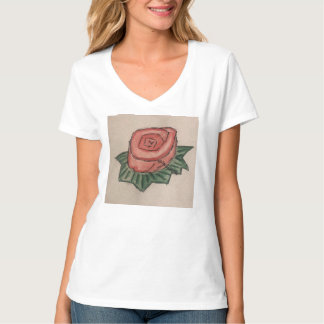 A ro v-nacke Tee-skjorta med ro teckning T Shirt
