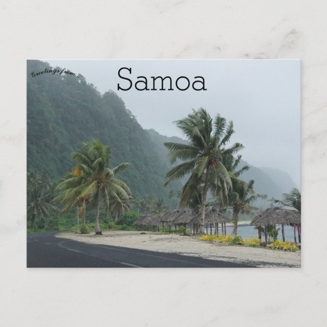 A Road i Samoa Vykort (Framsida)