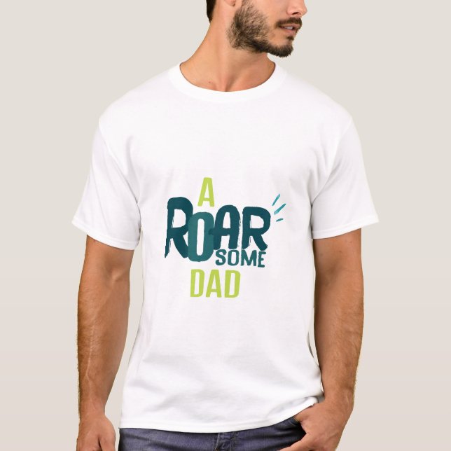 A Roarsome Pappa party t-shirt (Framsida)