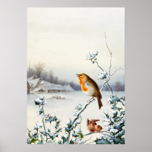 A Robin och Wren av Harry Bright Poster