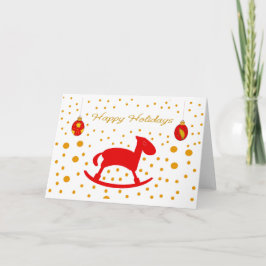 A Rocking Horse till jul Helgkort