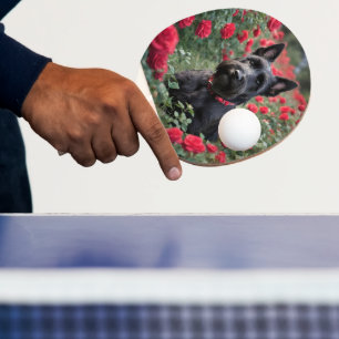 "A Röd ros för Black Scottish Terrier" Pingisracket