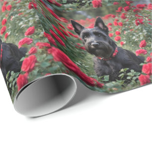 "A Röd ros för Black Scottish Terrier" Presentpapper