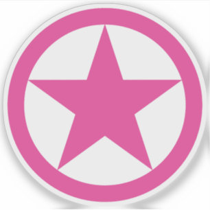 A Rosa Star of Feminism - v7 Klistermärken