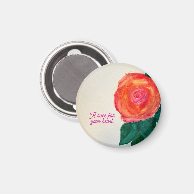 A Rose For Your Heart Magnet (Front/Back)