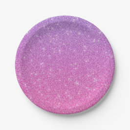 A round plate with a gradient purple to pink
