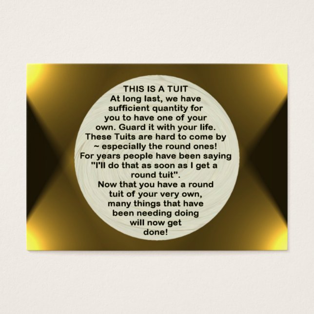 A Round Tuit ~ ATC Visitkort (Framsidan)