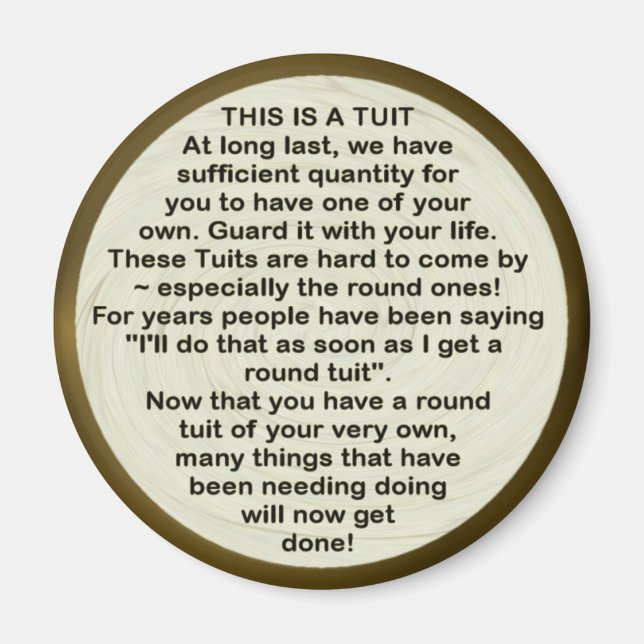 A Round Tuit ~ Magnet (Framsidan)