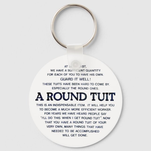 A Round Tuit Nyckelring (Framsida)