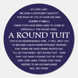 A Round Tuit Runt Klistermärke
