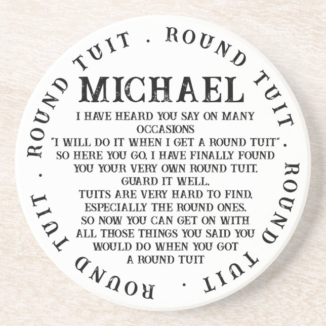 A Round Tuit Underlägg (Framsidan)