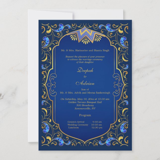 A Royal Affair Bröllop Inbjudningar (Framsida)