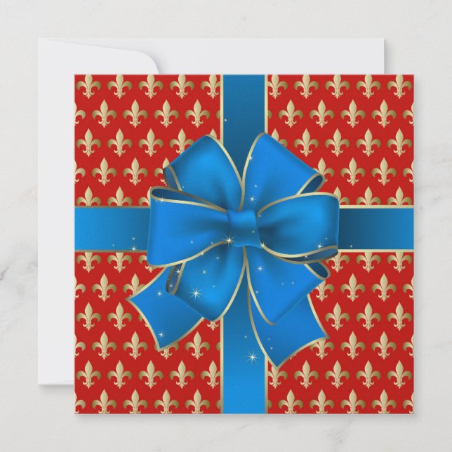 A Royally Elegant Fleur de Lis-inbjudan - SRF Inbjudningar (Framsida)