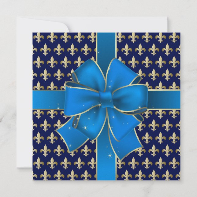 A Royally Elegant Fleur de Lis-inbjudan - SRF Inbjudningar (Framsida)