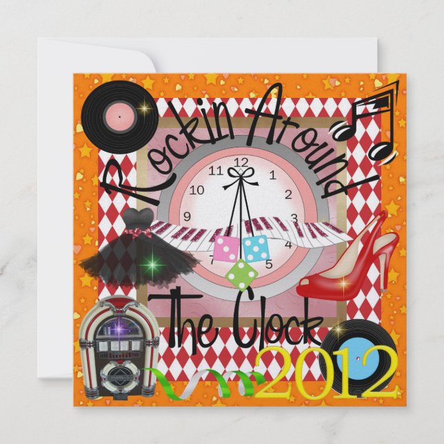 A Royally Rockin' Nyårsafton Party - SRF Inbjudningar (Framsida)