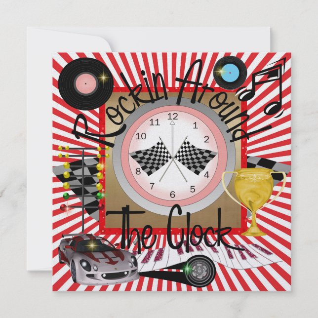 A Royally Rockin' Tävla Party - SRF Inbjudningar (Framsida)