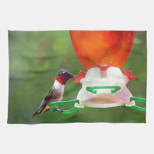 A Ruby Throated Hummingbird Kökshandduk