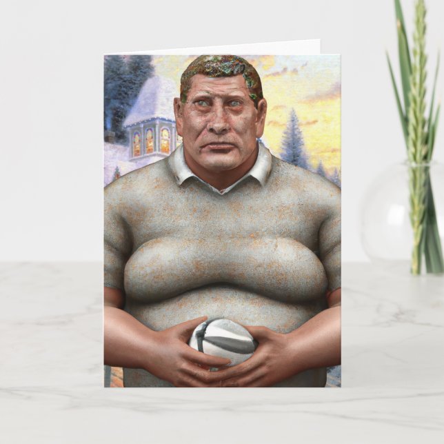 A Rugby Christmas - Rugby Greeting Card Helgkort (Framsida)