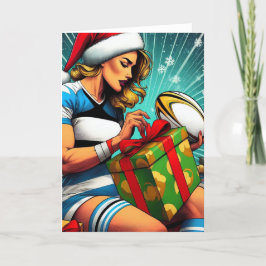 A Rugby-julen - Rugby-hälsningskort Helgkort