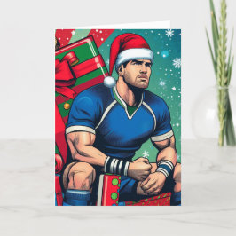 A Rugby-julen - Rugby-hälsningskort Helgkort