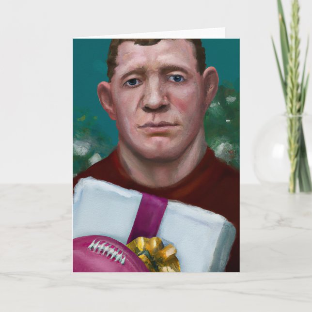 A Rugby-julen - Rugby-hälsningskort Helgkort (Framsida)