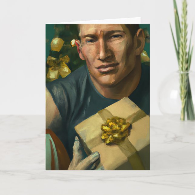 A Rugby-julen - Rugby-hälsningskort Helgkort (Framsida)