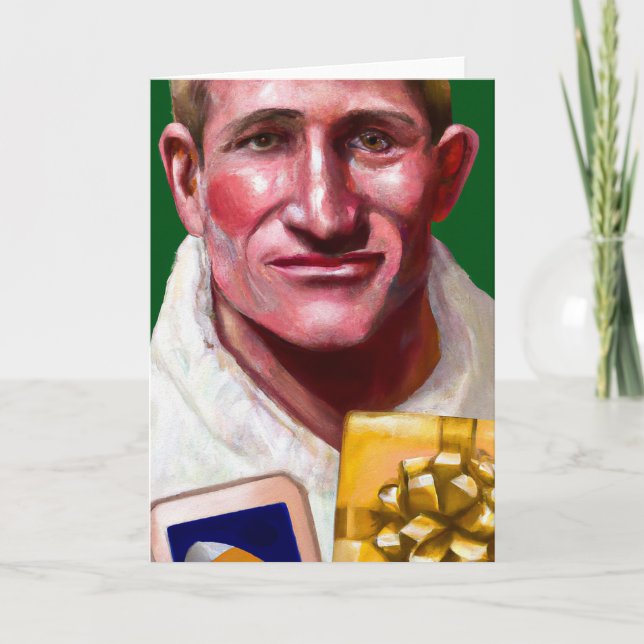 A Rugby-julen - Rugby-hälsningskort Helgkort (Framsida)