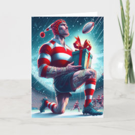 A Rugby-julen - Rugby-hälsningskort Helgkort