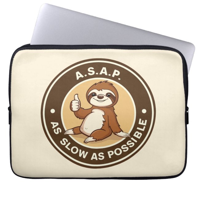 A.S.A.P Så långsamt som möjligt sengångare Laptop Fodral (Framsidan)