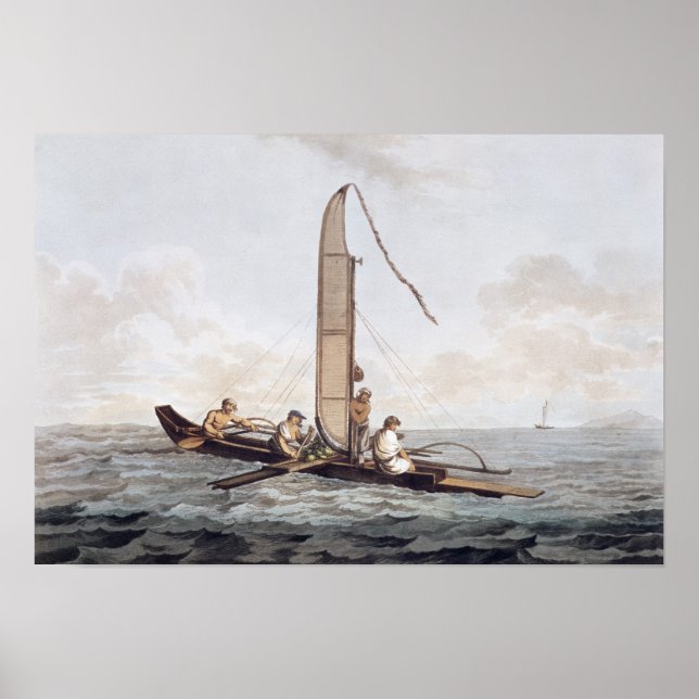 A Sailing Canoe of Otaheite Poster (Framsidan)