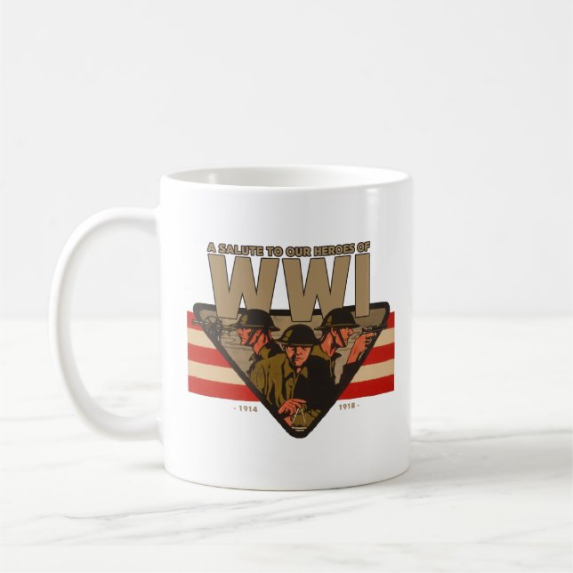 A Salute To Our Heroes of WWI  Kaffemugg (Vänster)