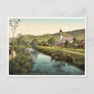 A Scene on the Ammer, Oberammergau, Upper Bavaria, Vykort