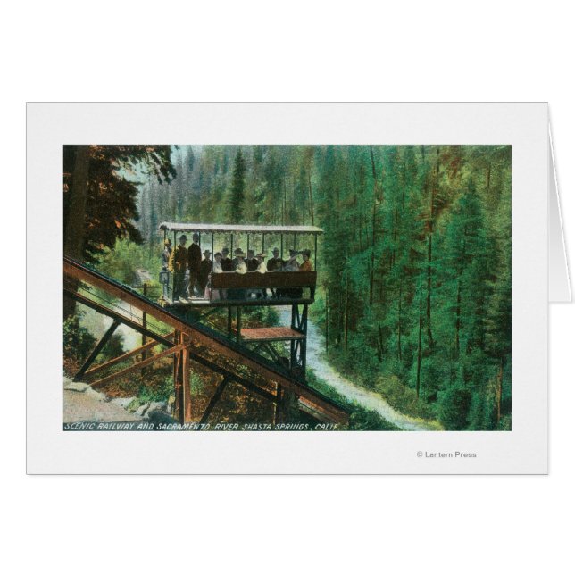 A Scenia Railway Along, Sacramento River Hälsningskort (Framsidan Horizontal)
