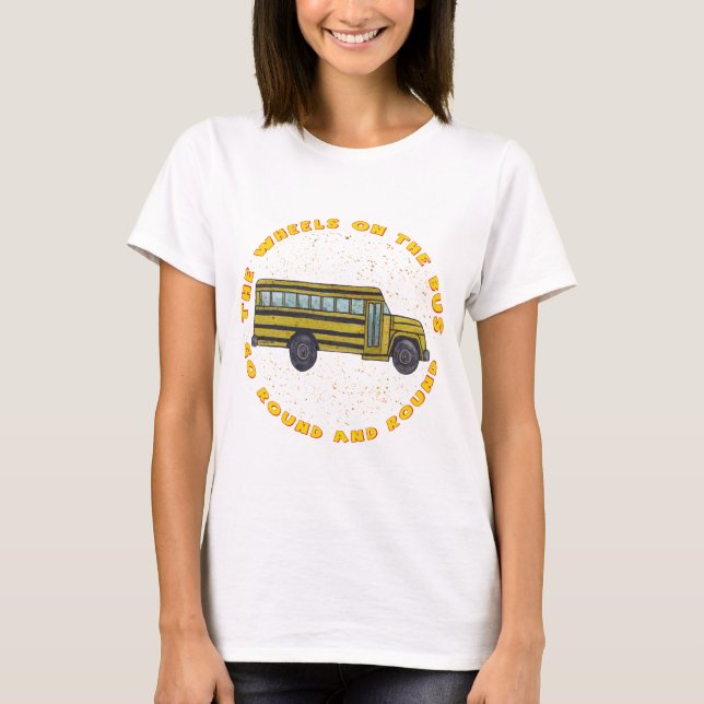 A School Buss Hjul t-shirt (Framsida)